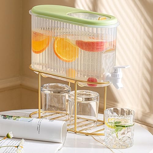 Miniatura 4 de Dispensador de bebidas de 3.5L1 galón, hervidor frío con grifo, dispensador de jarra de agua duradero de plástico para refrigerador, cubo de