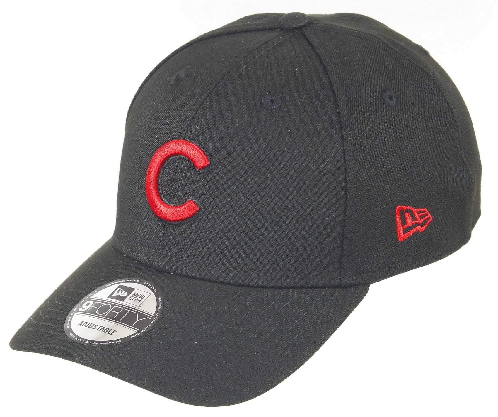 New Era Chicago Cubs 9forty Adjustable Snapback Cap MLB Essential Black/Red - One-Size