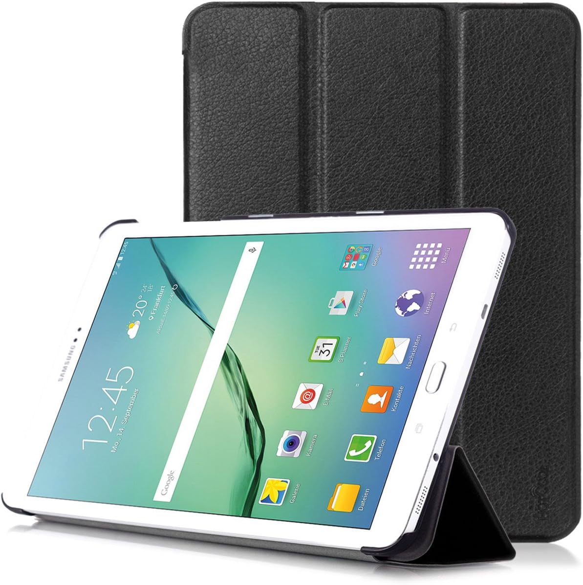 Samsung Galaxy Tab S2 9.7 Case - HOTCOOL Ultra Slim Lightweight SmartCover Stand Case For 2015 Released Samsung Galaxy Tab S2 9.7-Inch Tablet, Black
