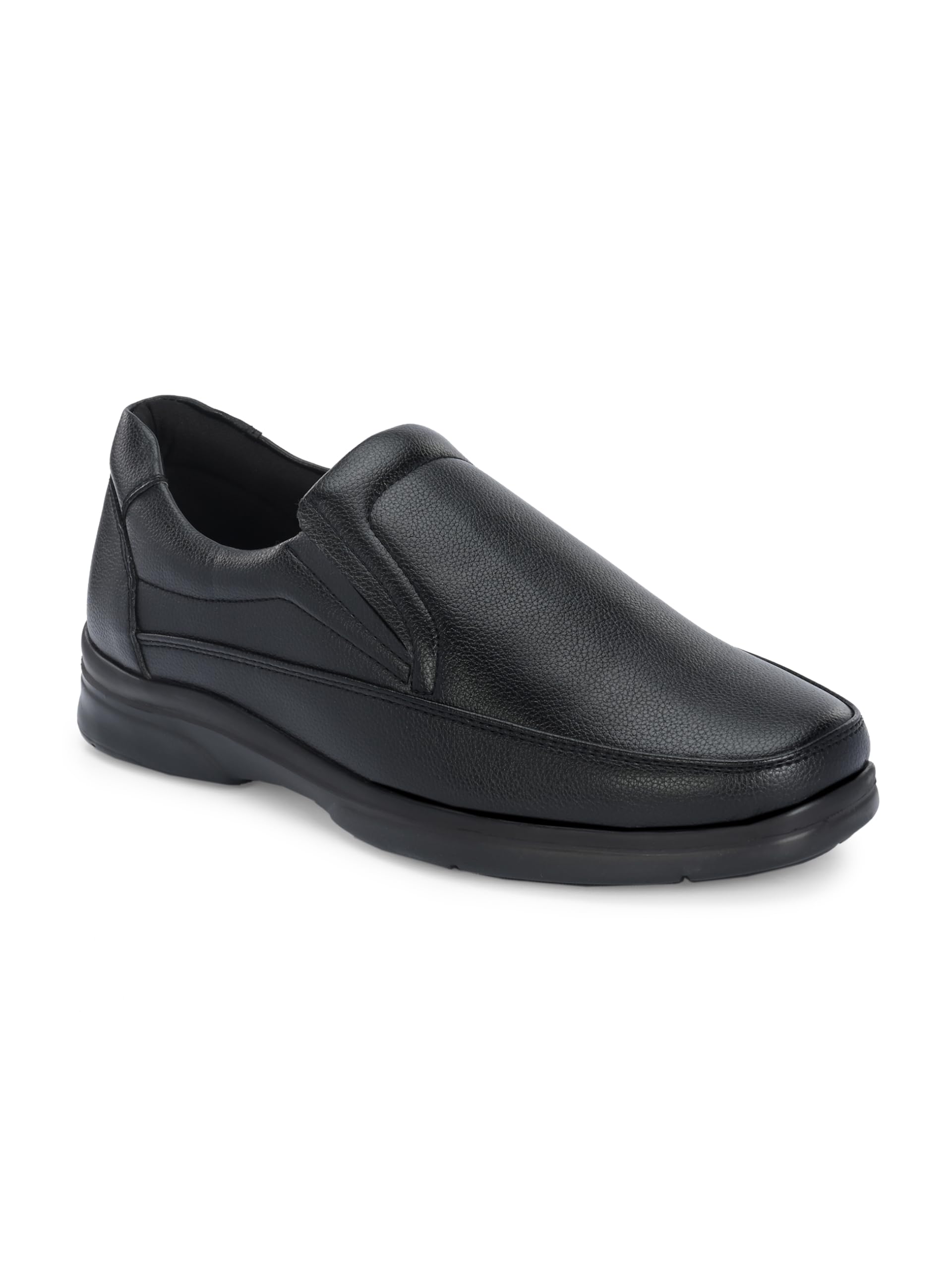 San Frissco Mens Formal Shoes with PU Sole/Semi Casual Slip Resistant Loafers for Party and Wedding/Stylish Lightweight and Comfortable Formal Shoe - 9 (Black) (B0D72YYJ47) Amazon Price History, Amazon Price Tracker