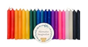 Alternative Imagination Colored Chime Candles - 20 Pack of Unscented 4 Inch Mini Taper Candles - Dripless Long Burning Ritual Candles for Meditation, Spell Work, Birthdays, Ceremonies & Home Decor