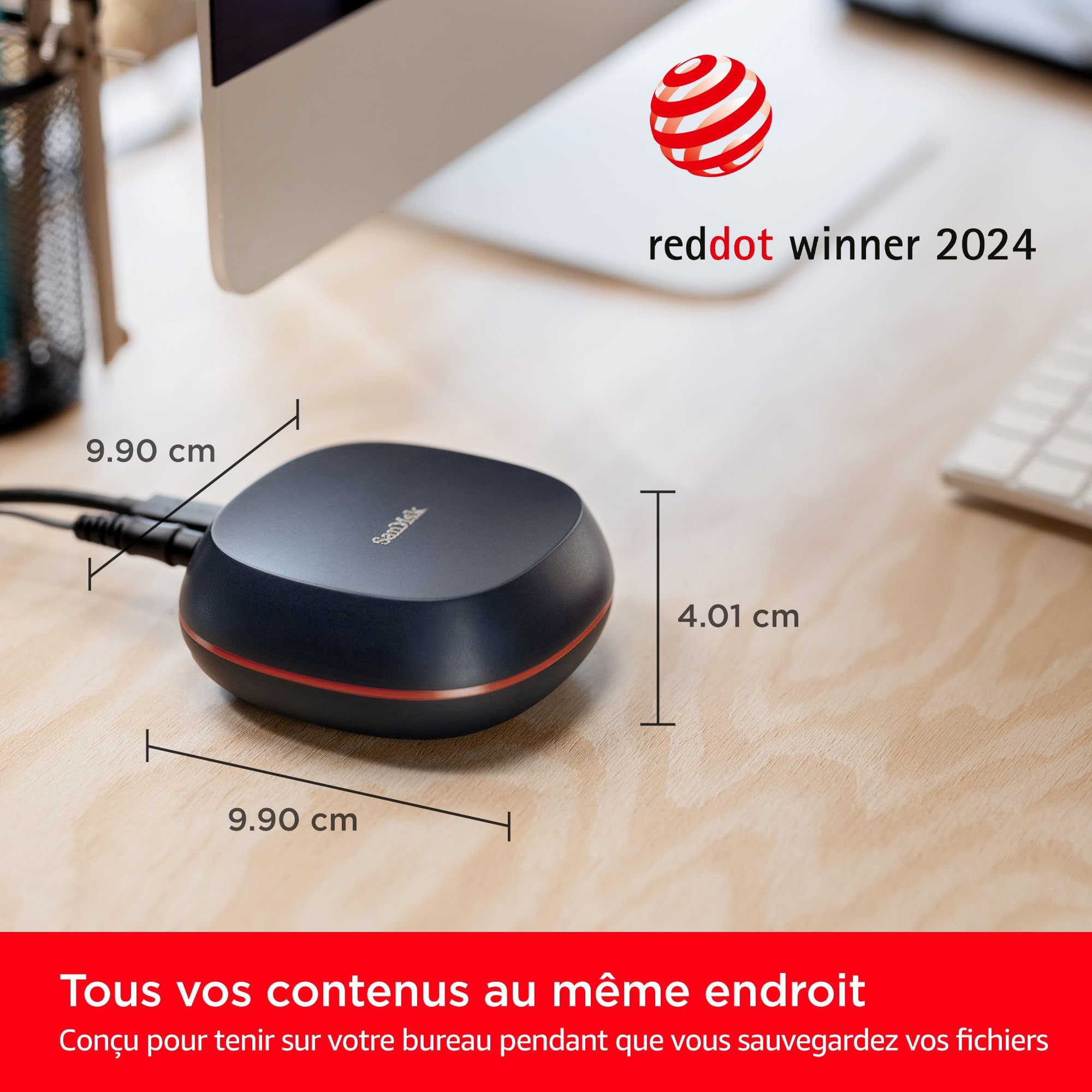 SanDisk 8 To Desk Drive, SSD externe, USB Type-C, jusqu’à 1 000 Mo/s en lecture, Solid State Drive haute capacité