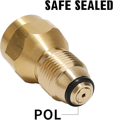 Miniatura 2 de Roastove Adaptador de recarga de propano de tanque de 1 libra, adaptador de propano POL, adaptador de llenado de propano para botella de propano