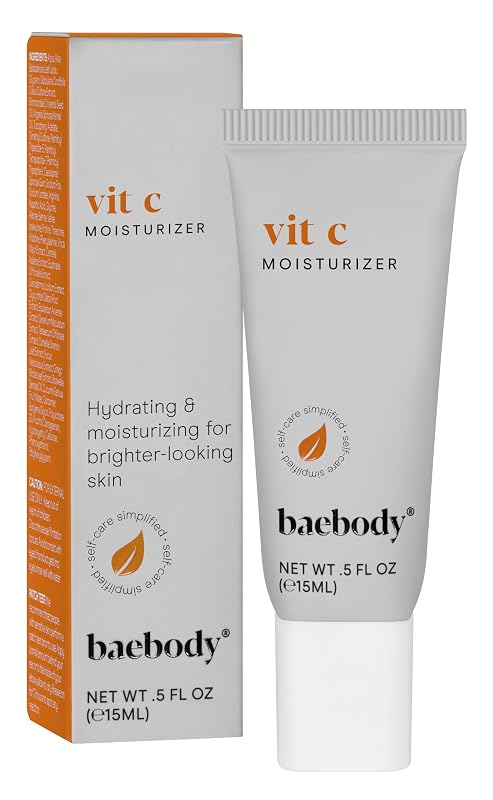 Baebody Hidratante facial com vitamina C, tamanho viagem, 15 mL