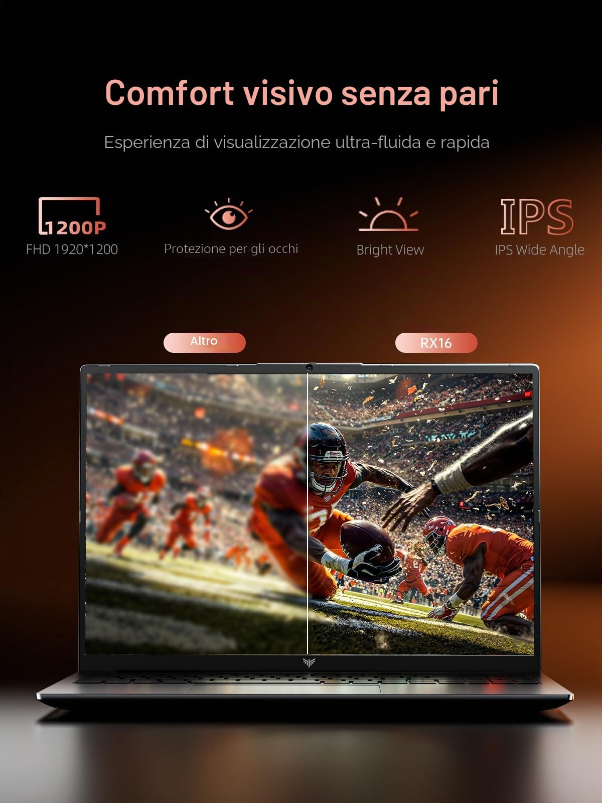 ACEMAGIC AMD - Computer portatile con display FHD da 16 pollici, con processore AMD Ryzen 7 6800H fino a 4,7 GHz, 16 GB RAM DDR5 4800 MHz 512 GB SSD notebook con tastiera retroilluminata