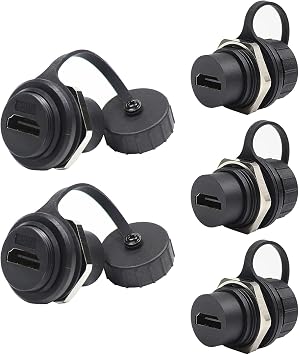 PENGLIN 5PCS Waterproof HDMI 2.0 Panel Mount Coupler Female to Female