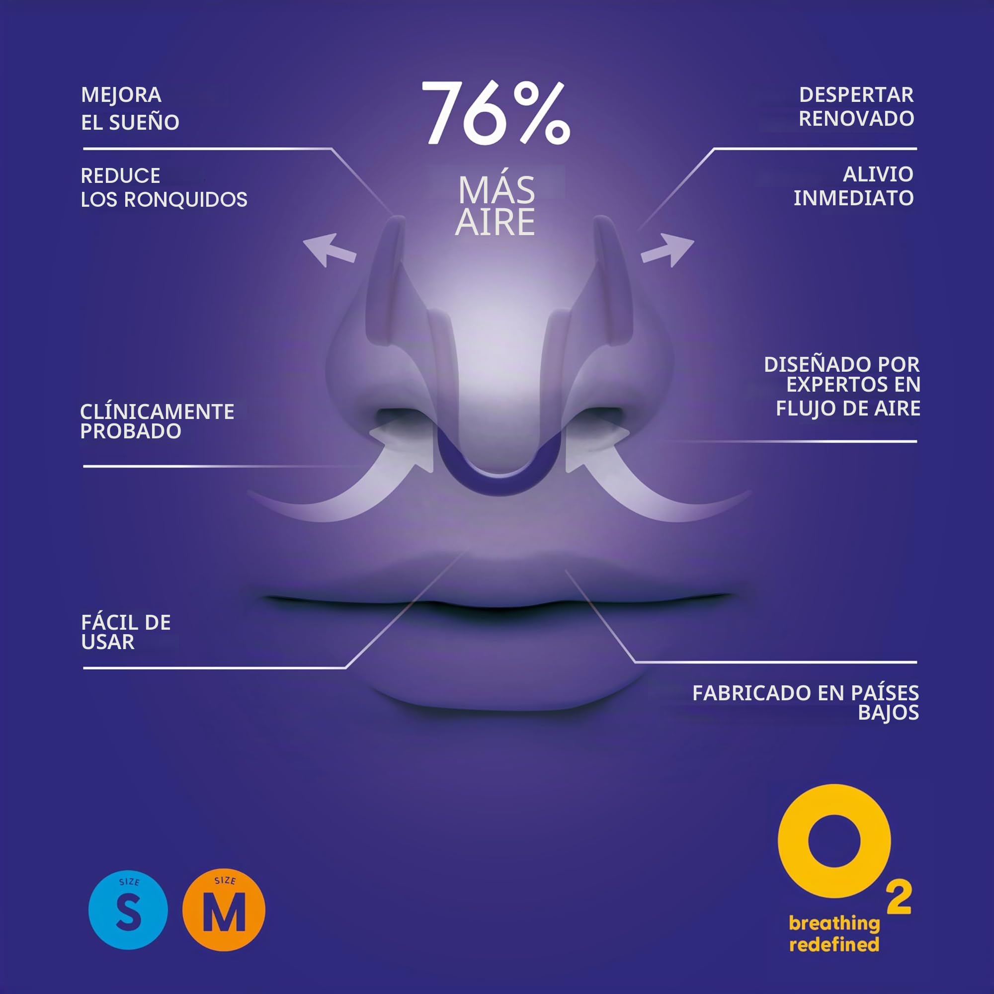 Airmax® - Dilatador nasal contra la congestión y los ronquidos. - Incluye tamaño pequeño y medio - Dispositivo médico recomendado por los médicos …