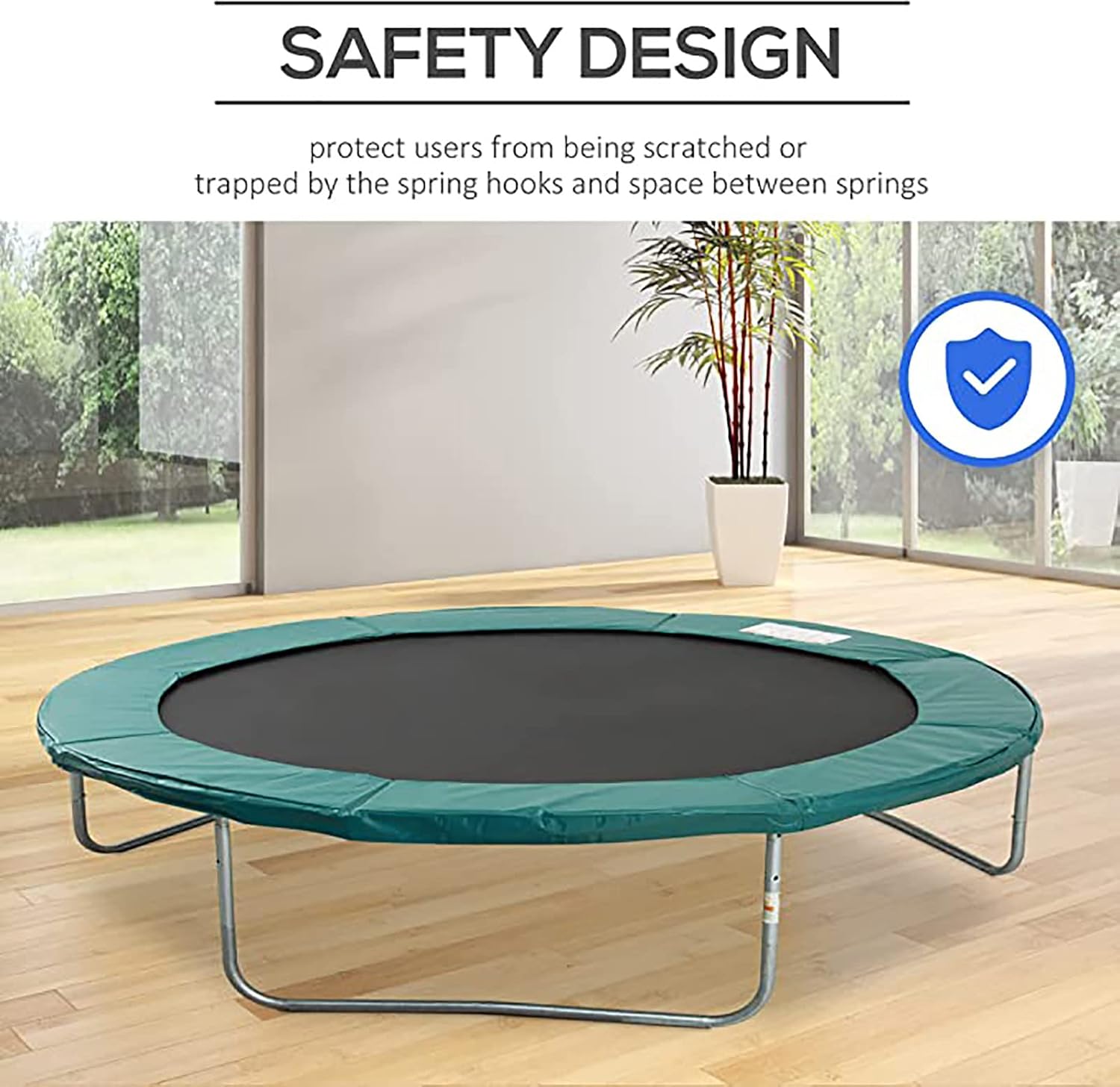 Trampoline Surround Pad Outdoor Trampoline Safety Mat, Trampoline Surrounding Protection Mat Jumping Bed Safety Mat Round Edge Waterproof and Drop-Proof, Non-Porous Trampoline Accessories