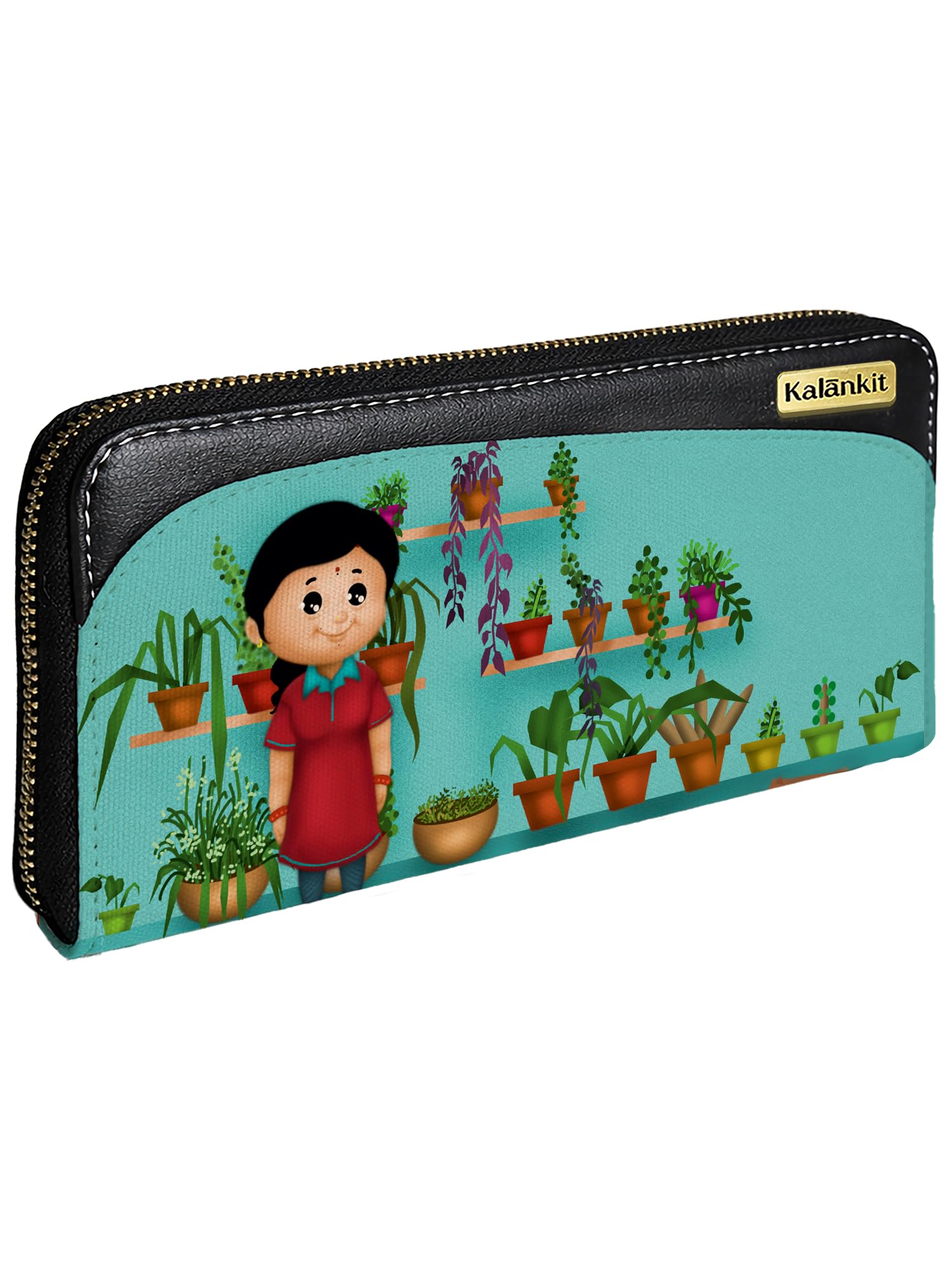 kalankit Wallet for Women | Long Zipper Ladies Wallet with Card Holder, Mobile Pocket, Cash & Coin Sections | Slim Women Wallet for Daily Use | Office, College, Travel | Vegan Leather Women Purse-picture-22