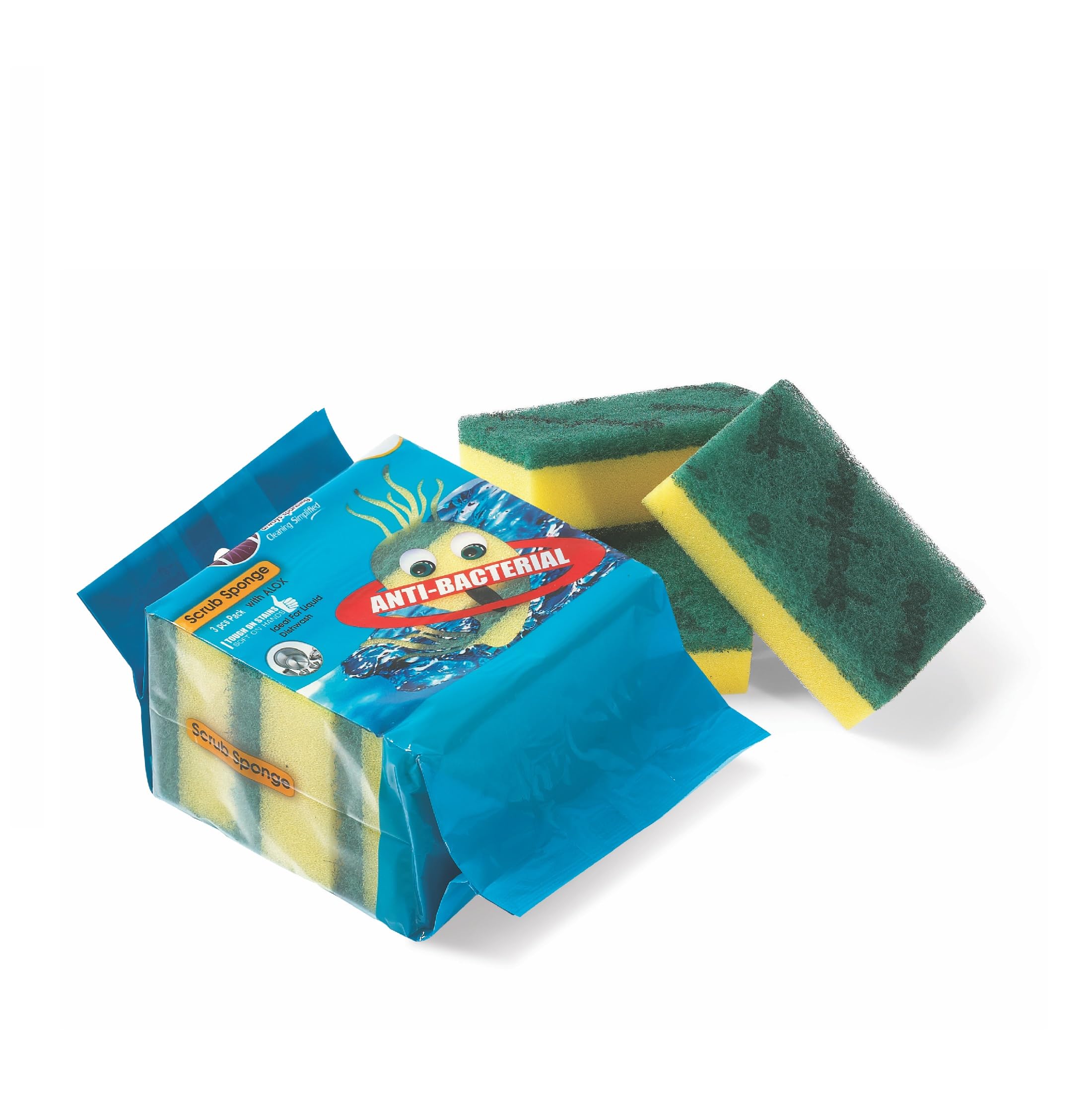 Sparkmate By Crystal Scrub Sponge,Set of 3, 10cm X 6cm (B0C77G6YVL) Amazon Price History, Amazon Price Tracker