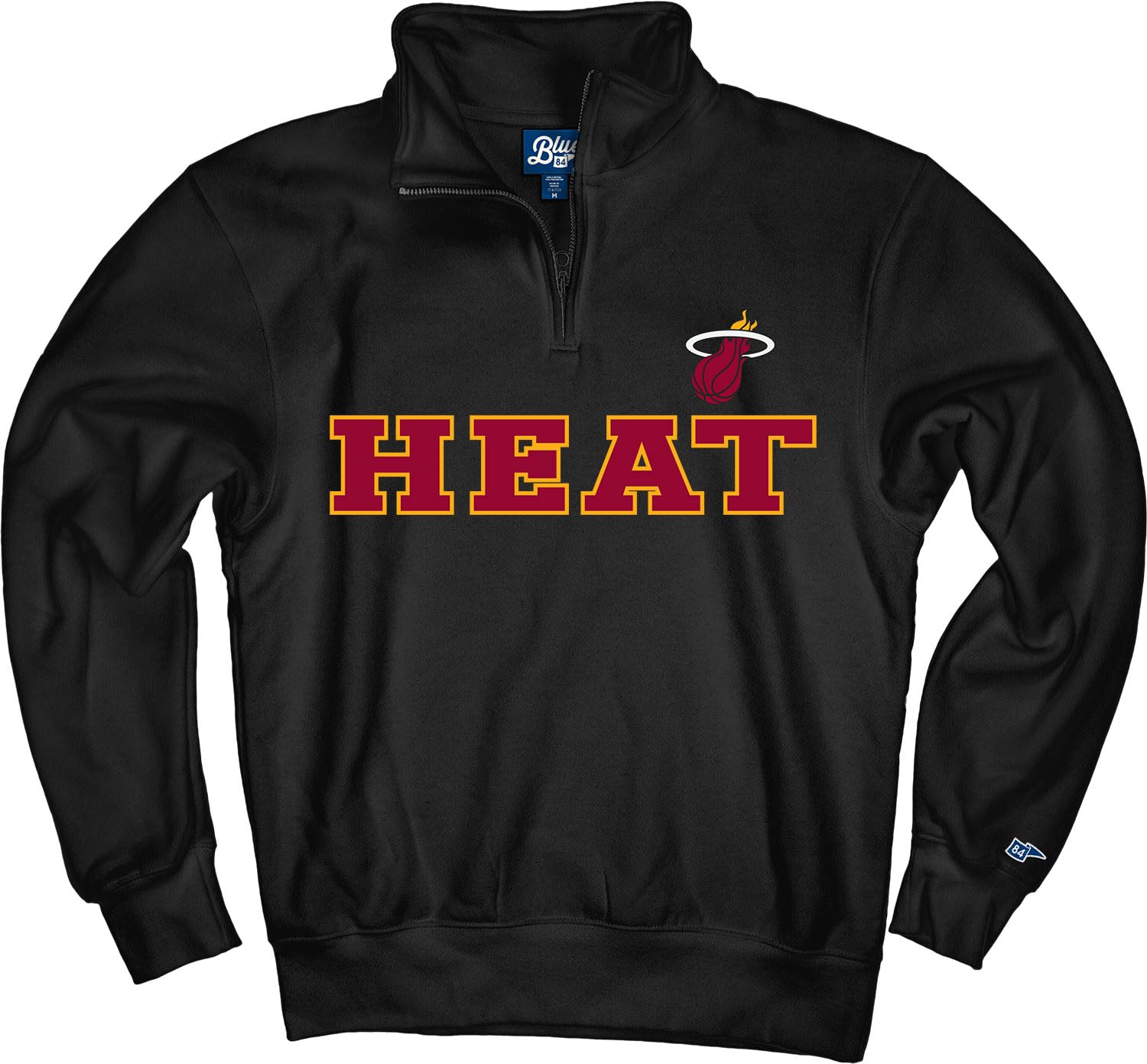 Blue 84 NBA unisex-adult Nba Officially Licensed Quarter Zip Sweatshirt Twill Embroidery