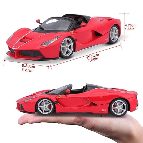 Miniatura 8 de Bburago 1:24 Scale Race & Play Ferrari LaFerrari Aperta Die Cast Vehicle