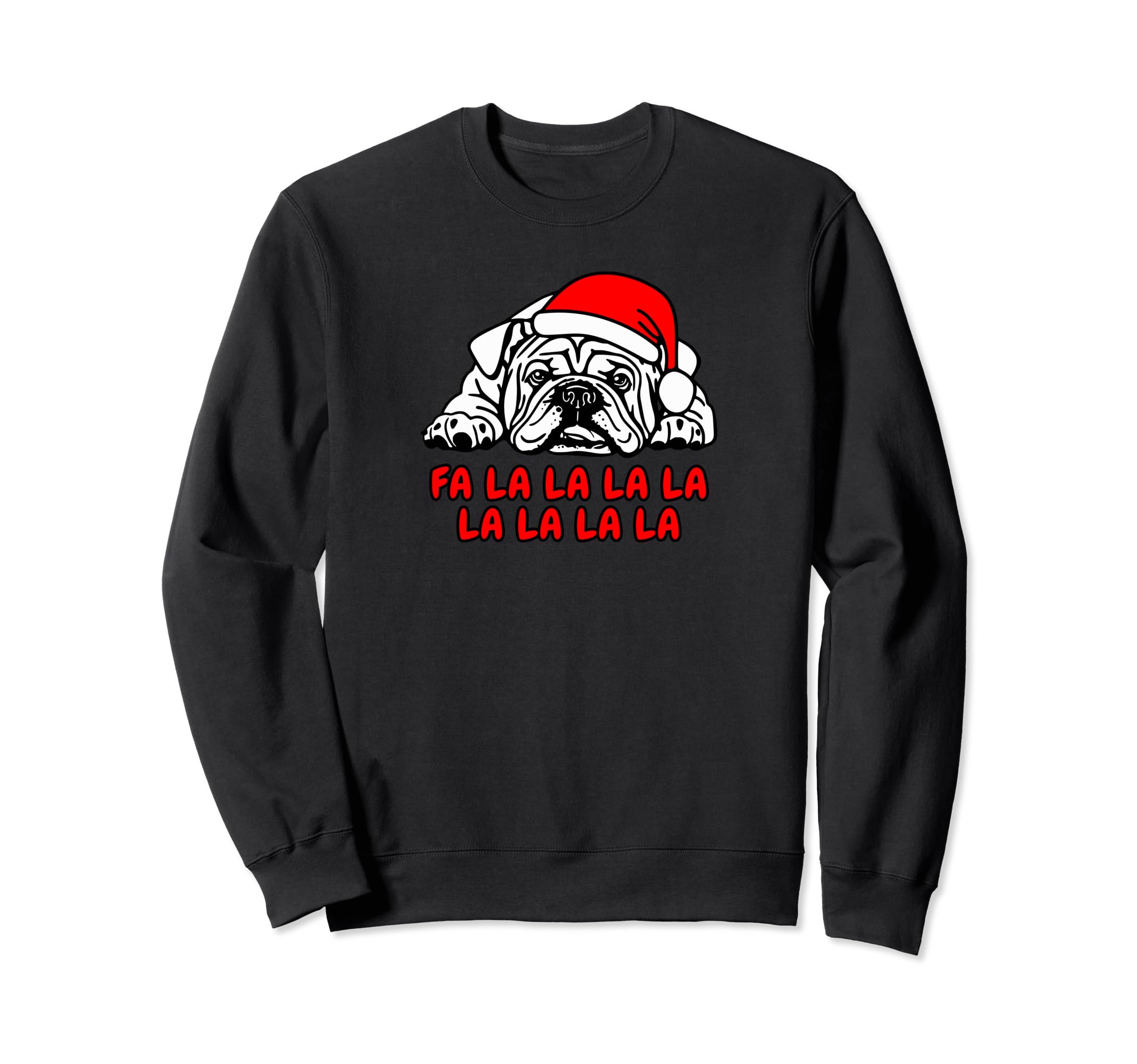 American English Bulldog Santa Christmas Holiday Dog Lover Sweatshirt