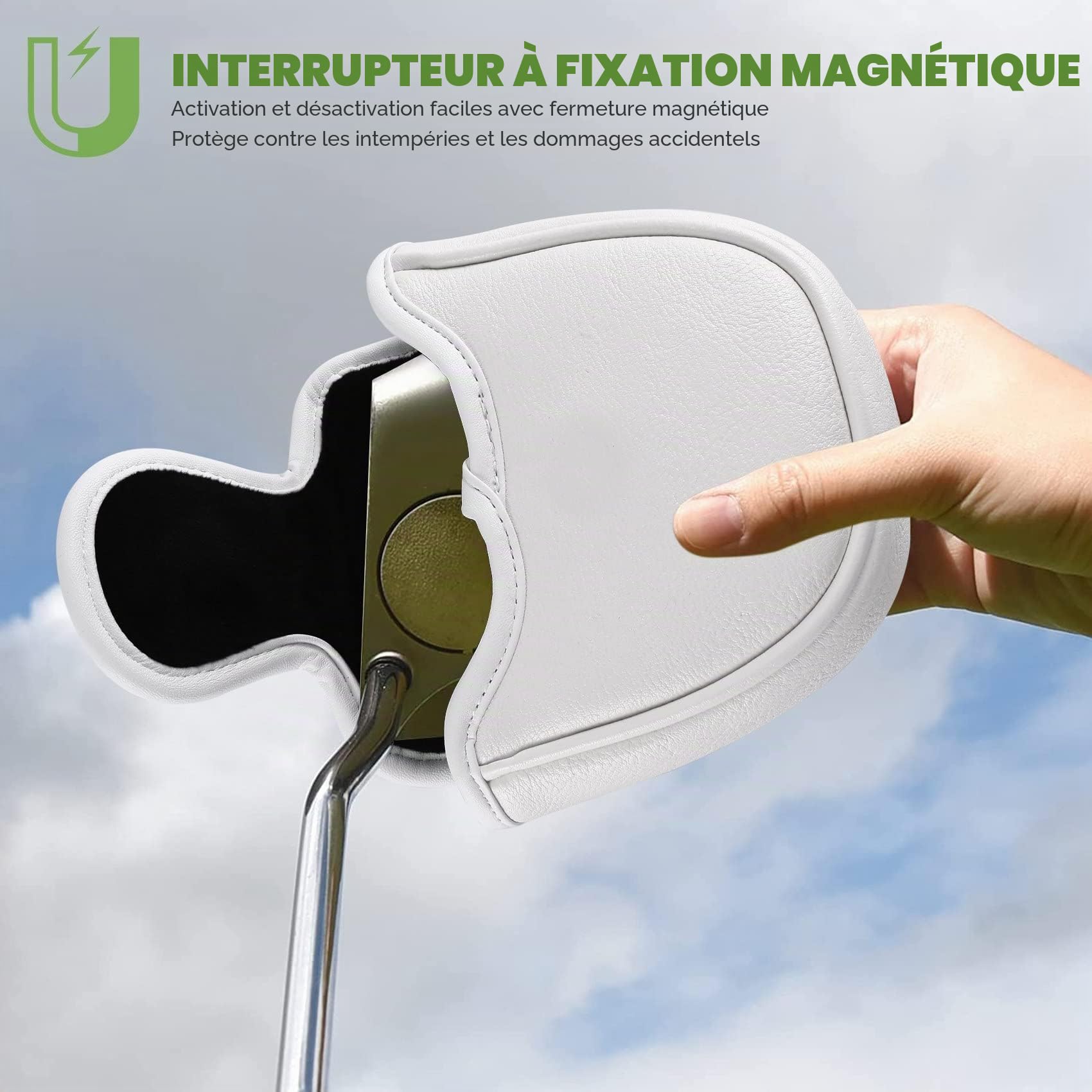 Housse de Putter de Golf magnétique pour Marteau de Golf Convient pour 2 balles LH
