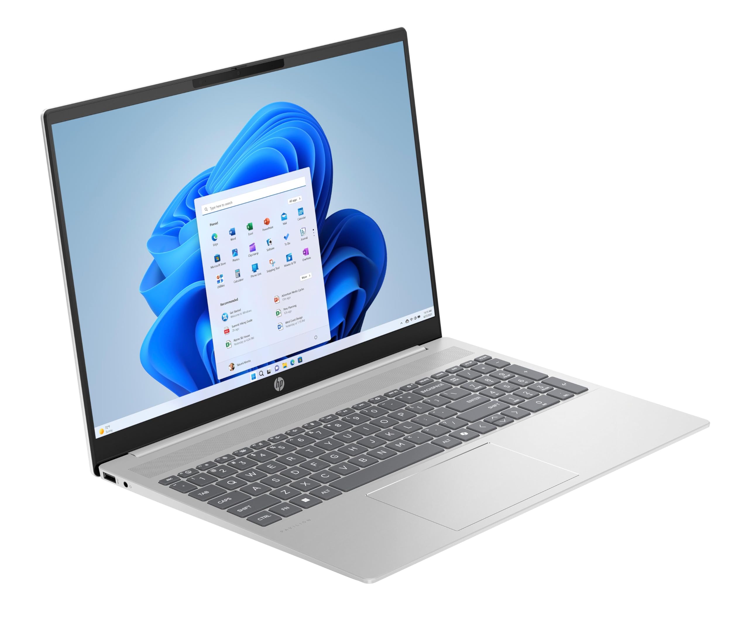 HP Pavilion Laptop, 16" WUXGA Touch-Display, AMD Ryzen 5 8540U, 8 GB DDR5 RAM, 512 GB PCIe NVMe SSD, AMD Radeon Graphics, QWERTZ, Windows 11 Home, Silber
