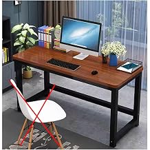 Work desk for home office Escritorios de oficina Office table Modern Thickened Frame Game Table Simple Study Desk Workstation Table for Home Office Black StandTeak,80 * 50cm/31.5 * 19.6in