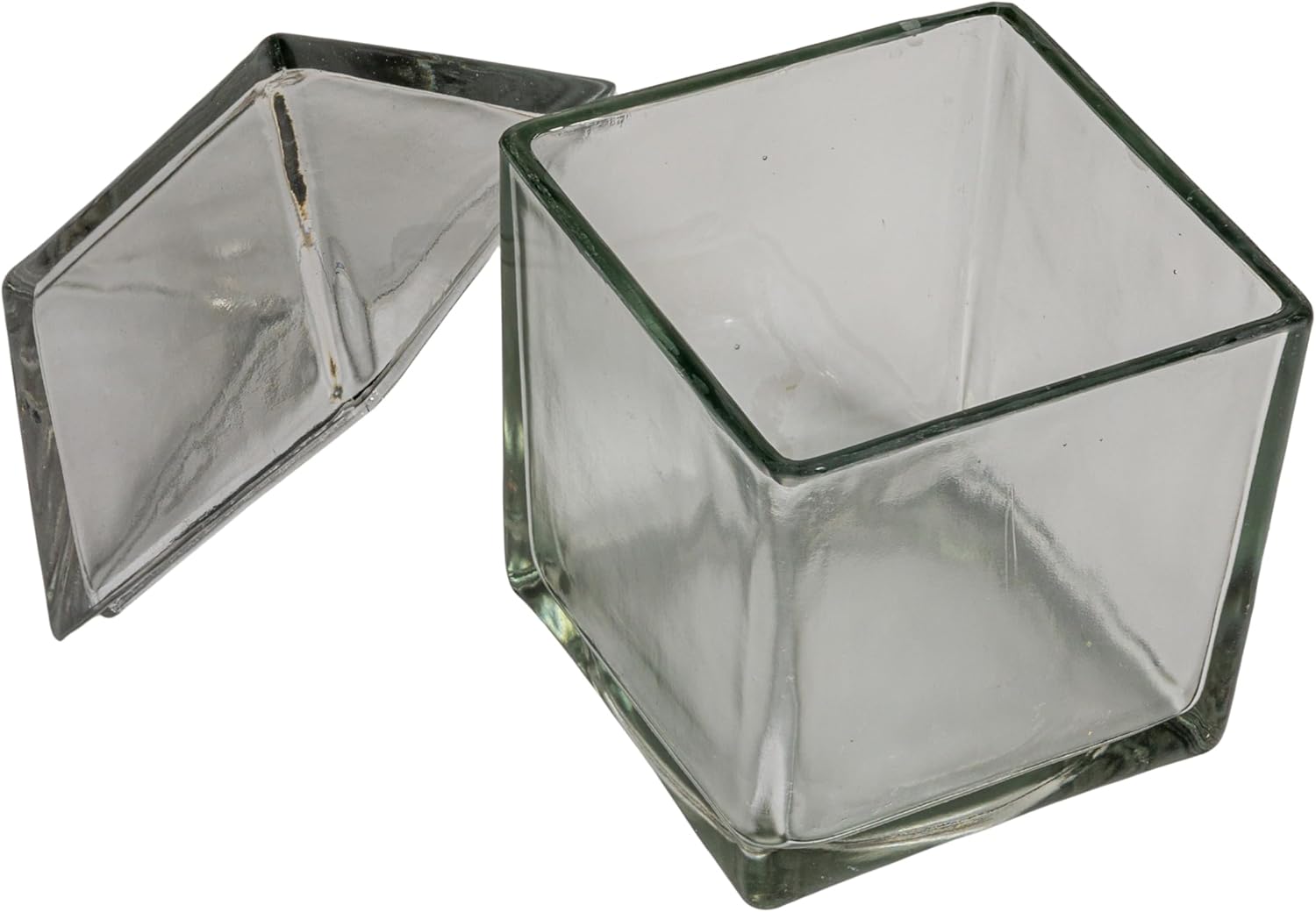 Creative Co-Op 45-Ounce Glass House Shaped Jar with Lid, Clear