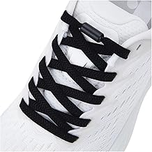kinoco Lacets élastiques pour chaussures - Lacets élastiques pour chaussures adultes et enfants (Blanc)