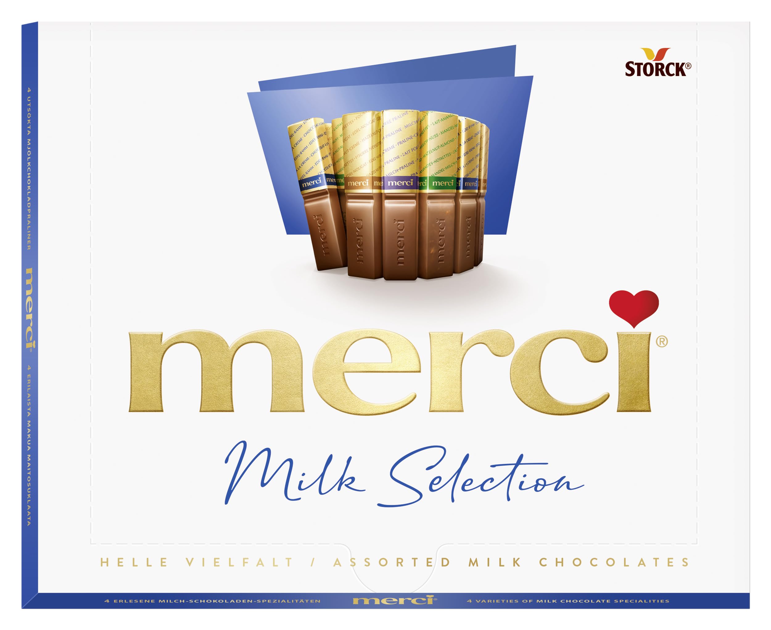 Merci Finest Assortment of European Milk Chocolates 8.8 Ounce Box,20 pieces