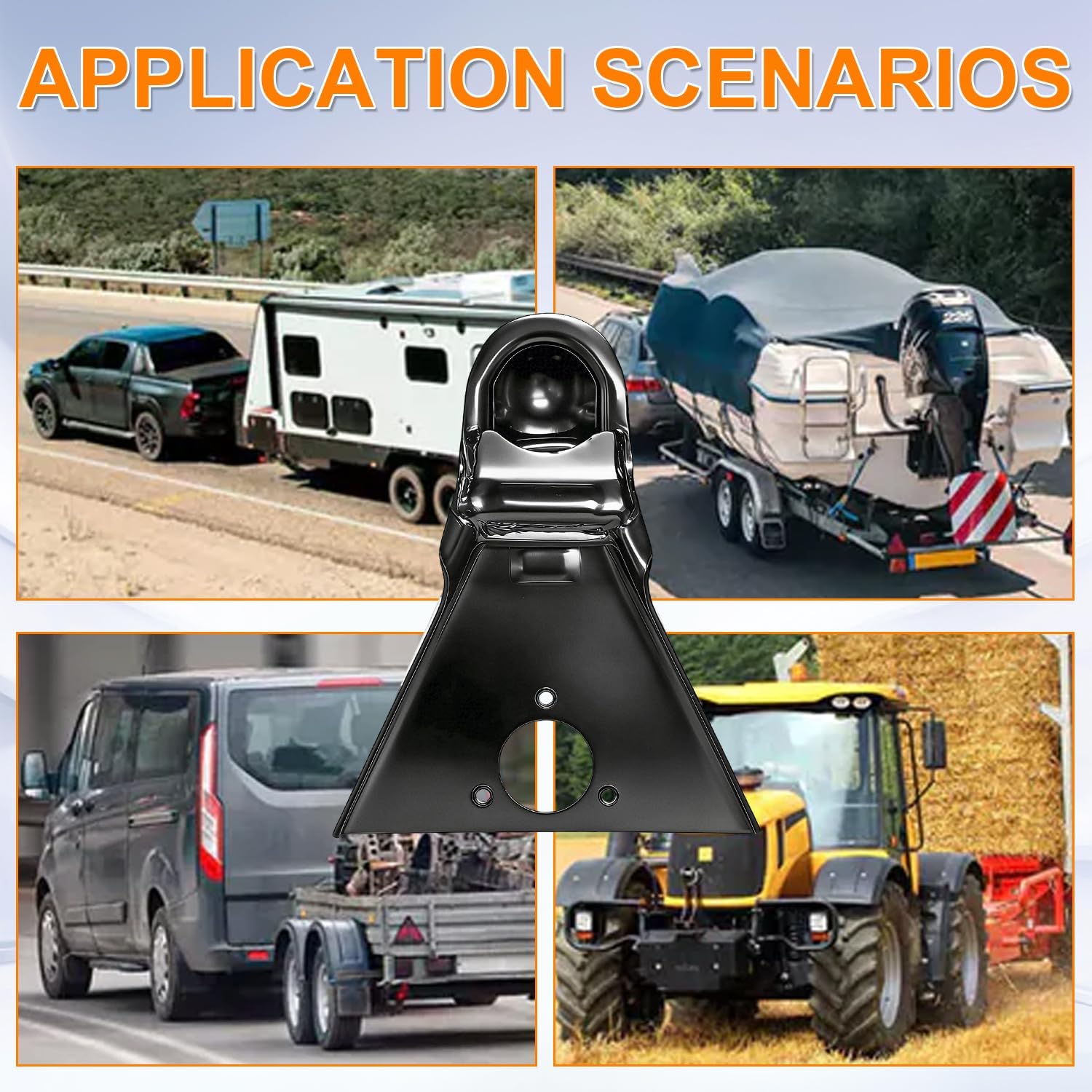 DILENBAL A-Frame Trailer Coupler 14,000 lbs Heavy Duty Class IV, fits 2-5/16" Hitch Ball, Black Powder Coated Rust Resistant, Bolt-on Mount, Ideal for RV Camper, Cargo & Equipment Trailers,etc