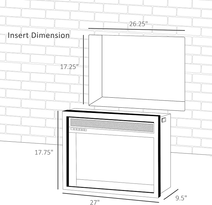 Calefactor Eléctrico Empotrado con Efecto de Llama Realista y Control Remoto miniatura 4