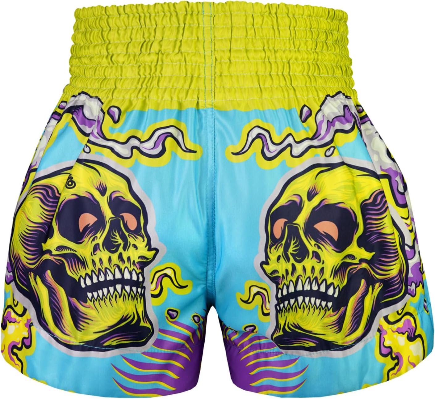 Tuff Sport Muay Thai Shorts Boxing Shorts Traditional Style Workout MMA Training Pants (L, TUF-MS682-LTB)