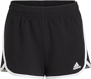 Girls' Elastic Waistband Retro Woven Gym Shorts