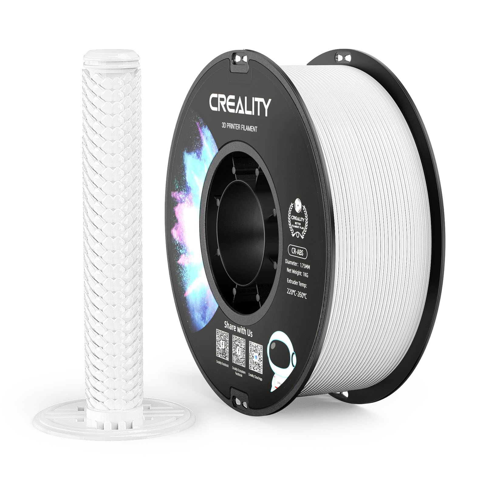 Filament ABS 1.75mm Creality blanc pour impression 3D nette sans noeud - 8