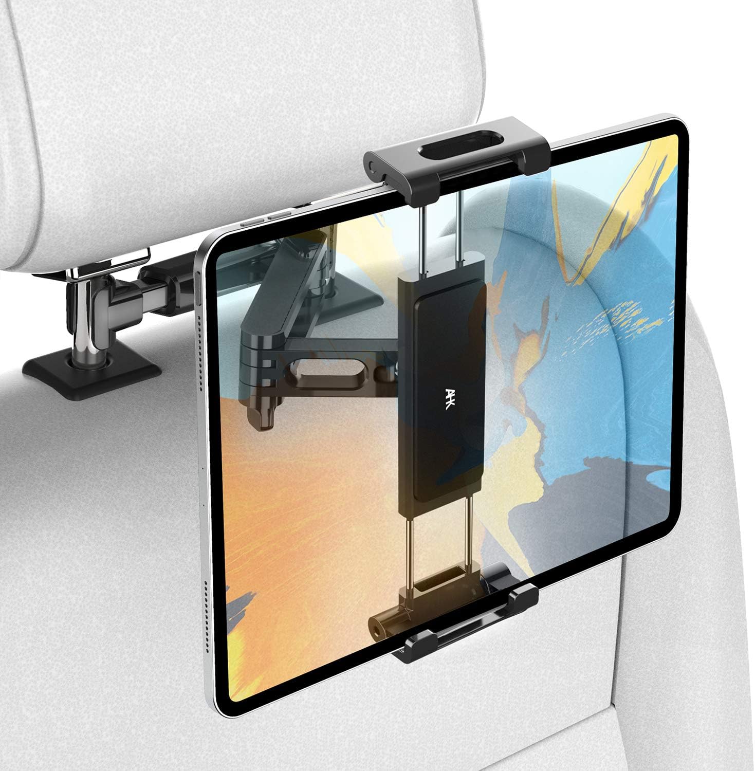 AHK Car Tablet Holder, Universal Stretchable Seat Headrest Mount with 360° Rotation, for 4.4~13" iPad Pro, iPhone, Galaxy Tabs, HUAWEI MediaPad, Nintendo Switch