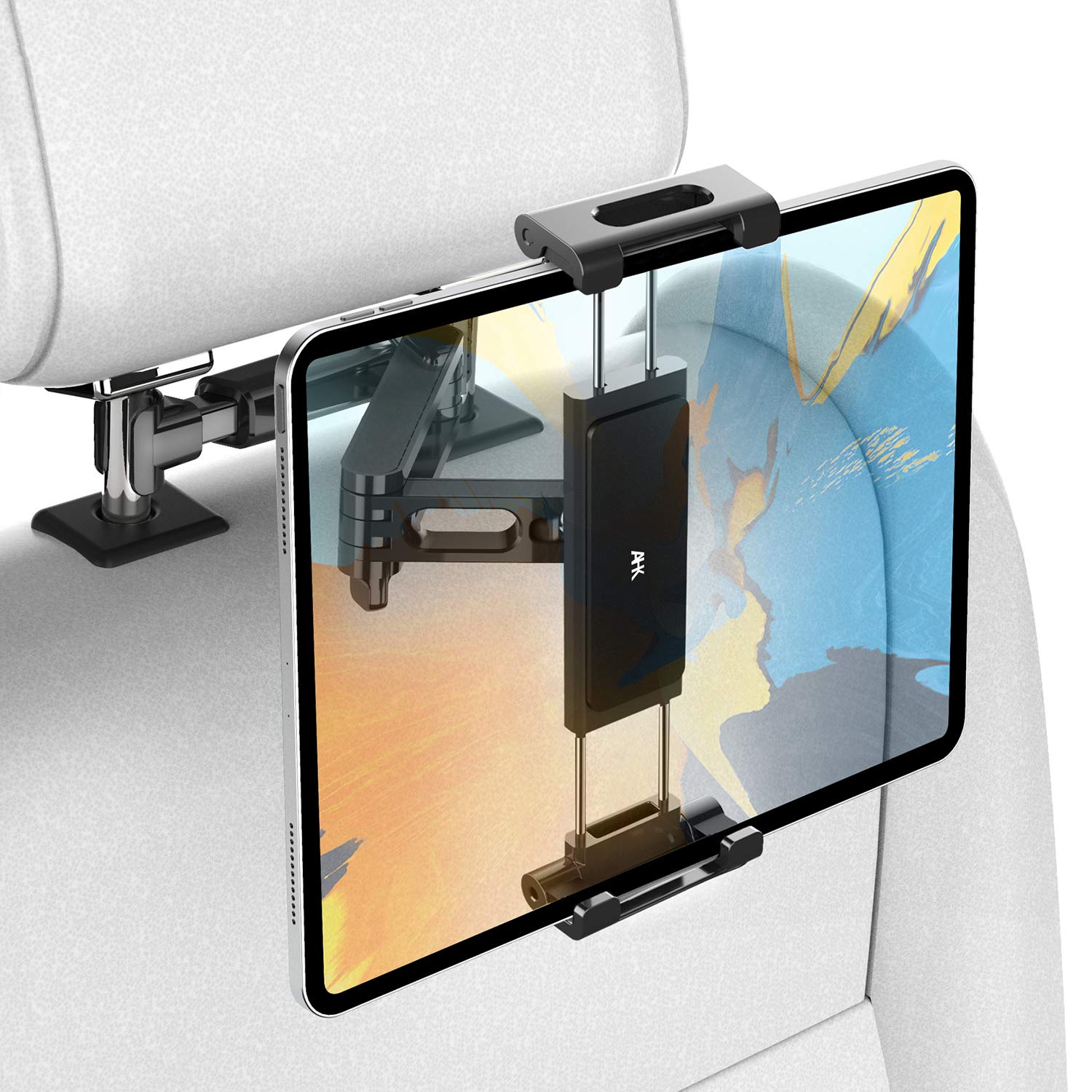 AHK Car Tablet Holder, Universal Stretchable Seat Headrest Mount with 360° Rotation, for 4.4~13" iPad Pro, iPhone, Galaxy Tabs, HUAWEI MediaPad, Nintendo Switch