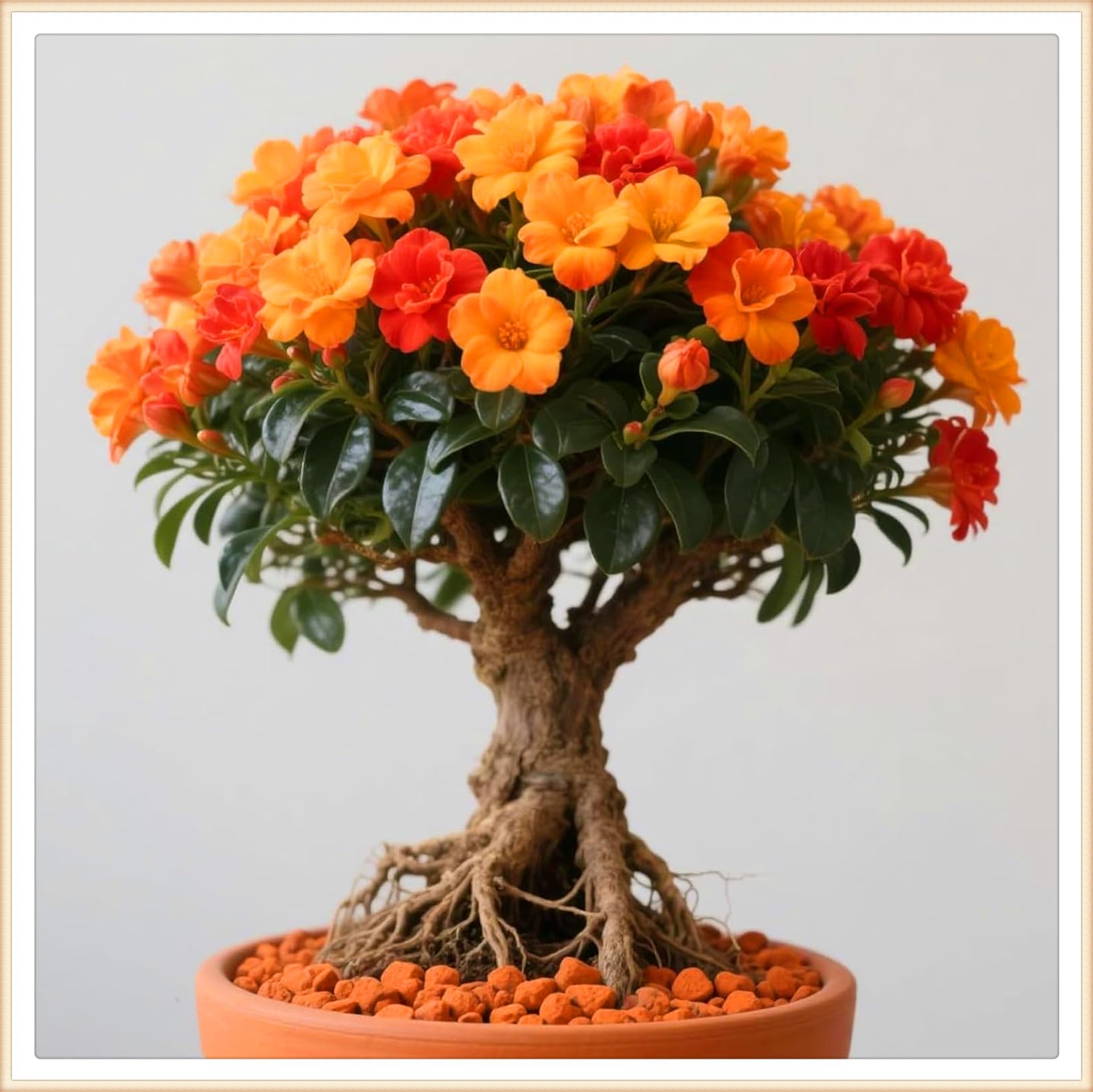 Rose désert résistante à l'hiver – Note florale élégante comme décoration élégante pour espace libre - 2 racines - F