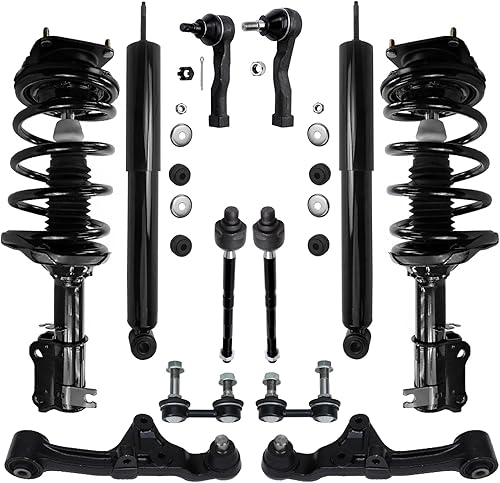Miniatura 228 de Detroit Axle - Kit de puntales delanteros de 6 piezas para Chevrolet Aveo Aveo5 Pontiac G3 Wave, barra estabilizadora, varillas de acoplamiento