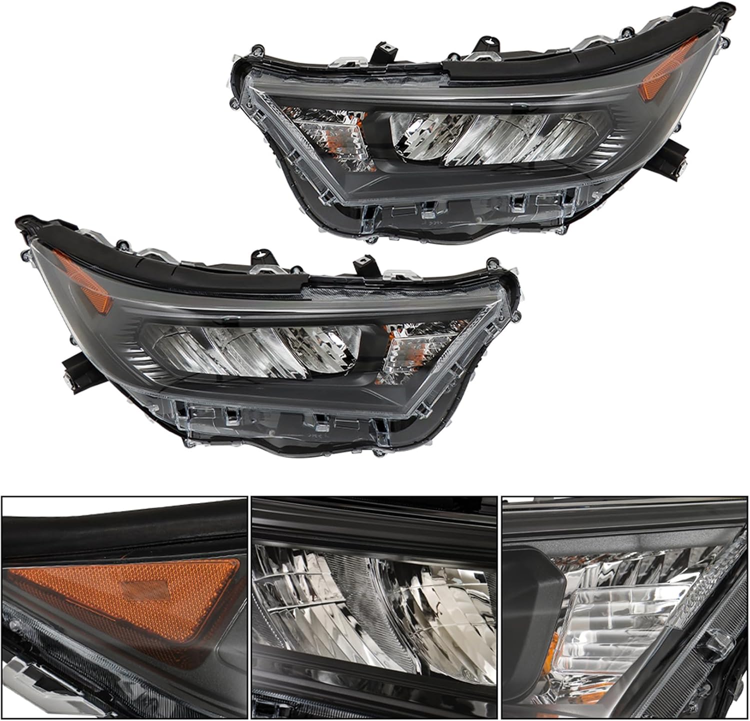 Headlight Assembly Left and Right Headlamp Replacement for 2019-2022 RAV4 LE XLE TO2502275 TO2503275