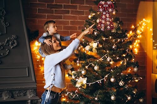 Miniatura 21 de Hying Lazos LED grandes de Navidad para corona, lazo de corona de Navidad con luces LED, lazos para decoración de árbol de vacaciones de invierno