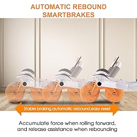 2025 New Ab Roller Wheel with Knee Mat &Timer, Automatic Rebound Abdominal Wheel, Ab Abdominal Exercise Roller with Elbow Support, Abs Workout Equipment Ab Exercise Roller for Women Men