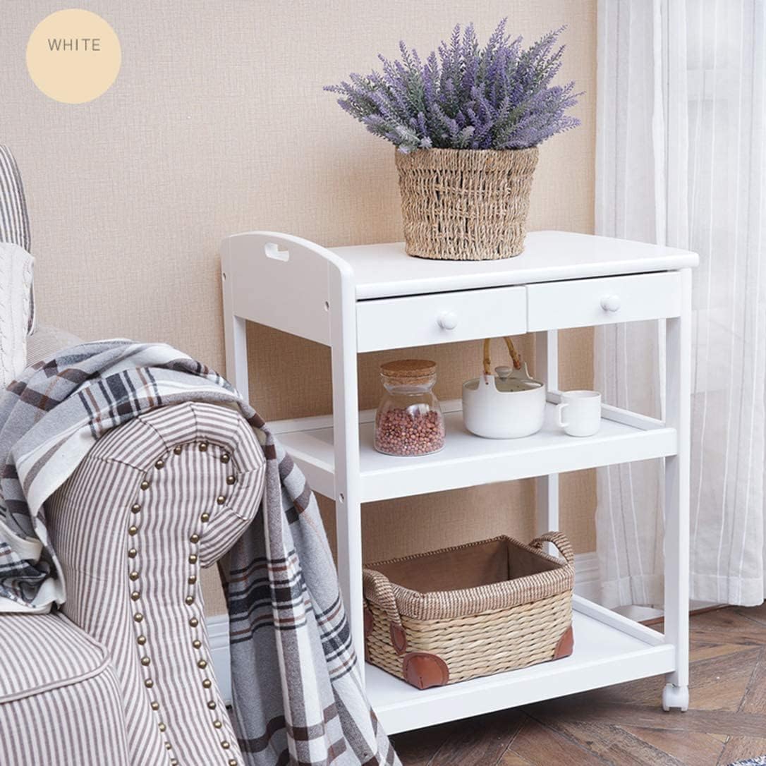 Trolley Bar Serving Cart, Wine Cart for Home Kitchen Hotel 3 Tier Kitchen Storage Trolley Island Trolley with Wheels, Multipurpose Wooden Trolley,Storage Organizer