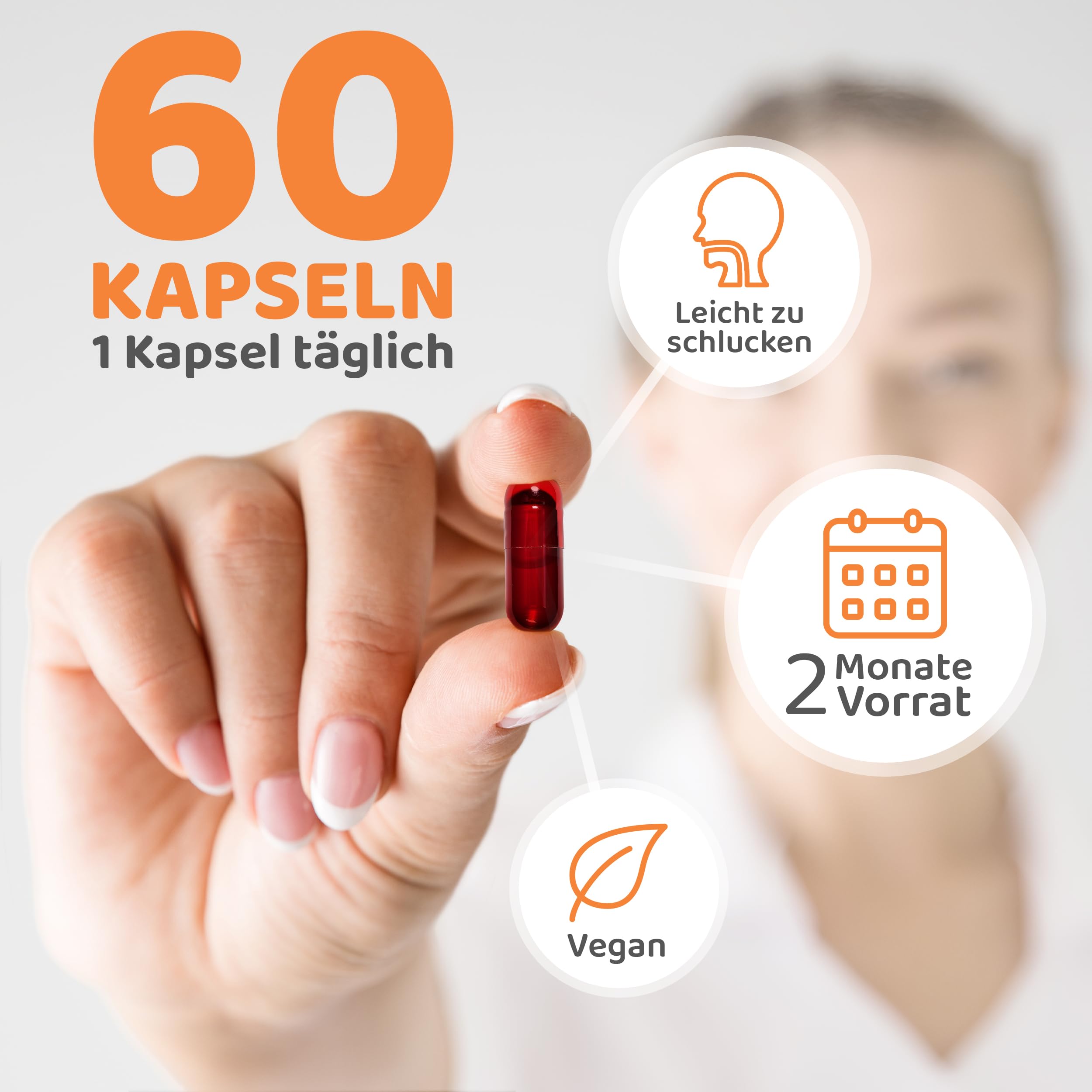 Astaxanthin Liquid - Astaxanthin hochdosiert 8mg pro Tag (60 vegane Kapseln) – flüssiges Astaxanthin aus Haematococcus pluvialis Alge mit MCT-Öl – hohe Bioverfügbarkeit – ohne Zusätze – vitaworld