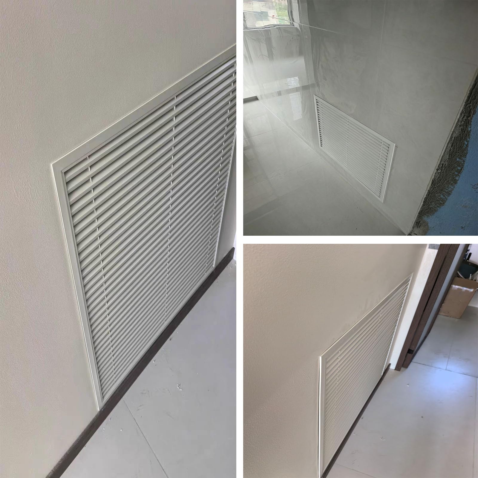 lüftungsgitter Weiße Heizkörperabdeckung 15 X 15, 20 X 30, 40 X 60, 80 X 80 Cm, Lamellen-Heizregal Aus Aluminiumlegierung Mit 2 Cm Tiefe(H 30 CM L 55 CM)