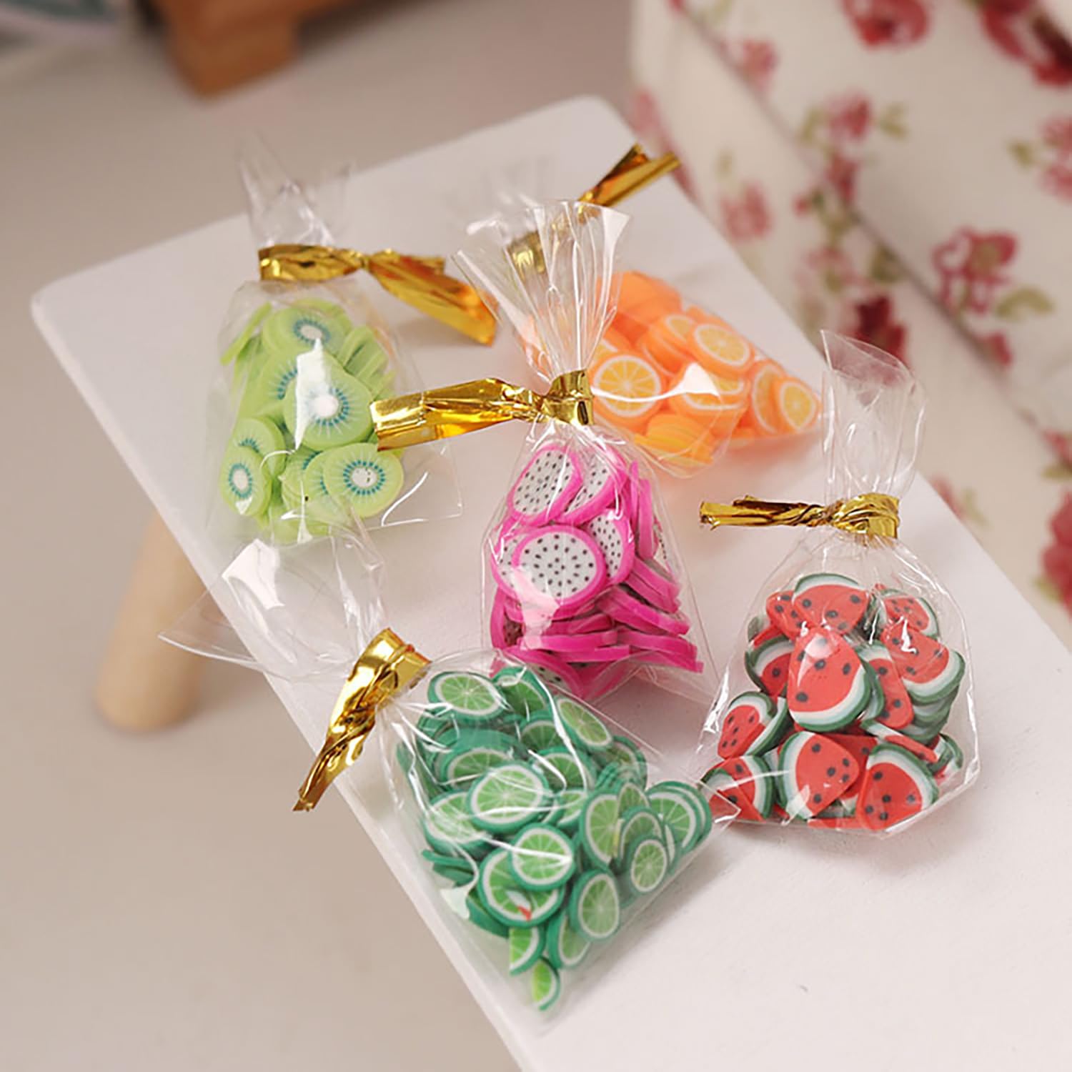 100 Bolsas De Celofán, 10 x 16 cm,Bolsas Transparentes Para Regalos, Bolsas Transparentes con 100 Cintas Metálicas Para Caramelos, Galletas, Pan, Frutas, Etc