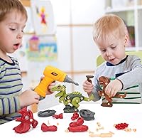 Vista 6 de Sanlebi Take Apart Dinosaur Toys for 4 5 6 7 Year Old Boys Kids Building Toy Set with Electric Drill Construction Engineering Play Kit STEM Learning