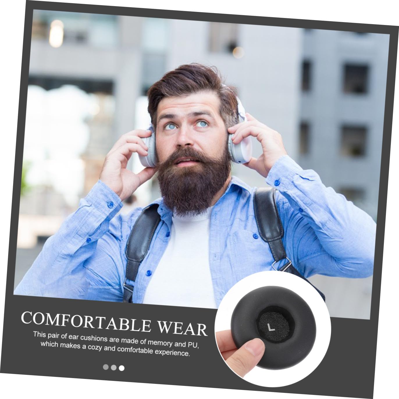 Homoyoyo Coussinets Doreille De Rechange pour Écouteurs Noirs Coussinets Doreille Souples Remplacez Les Pièces Perdues/cassées