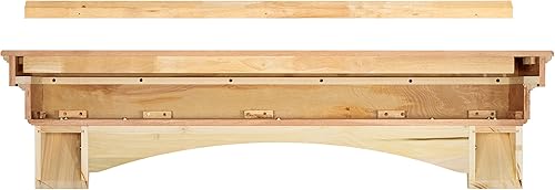 Miniatura 5 de Pearl Mantels ARYB72495 - Estantería de madera elegante y versátil, 72 pulgadas, sin terminar