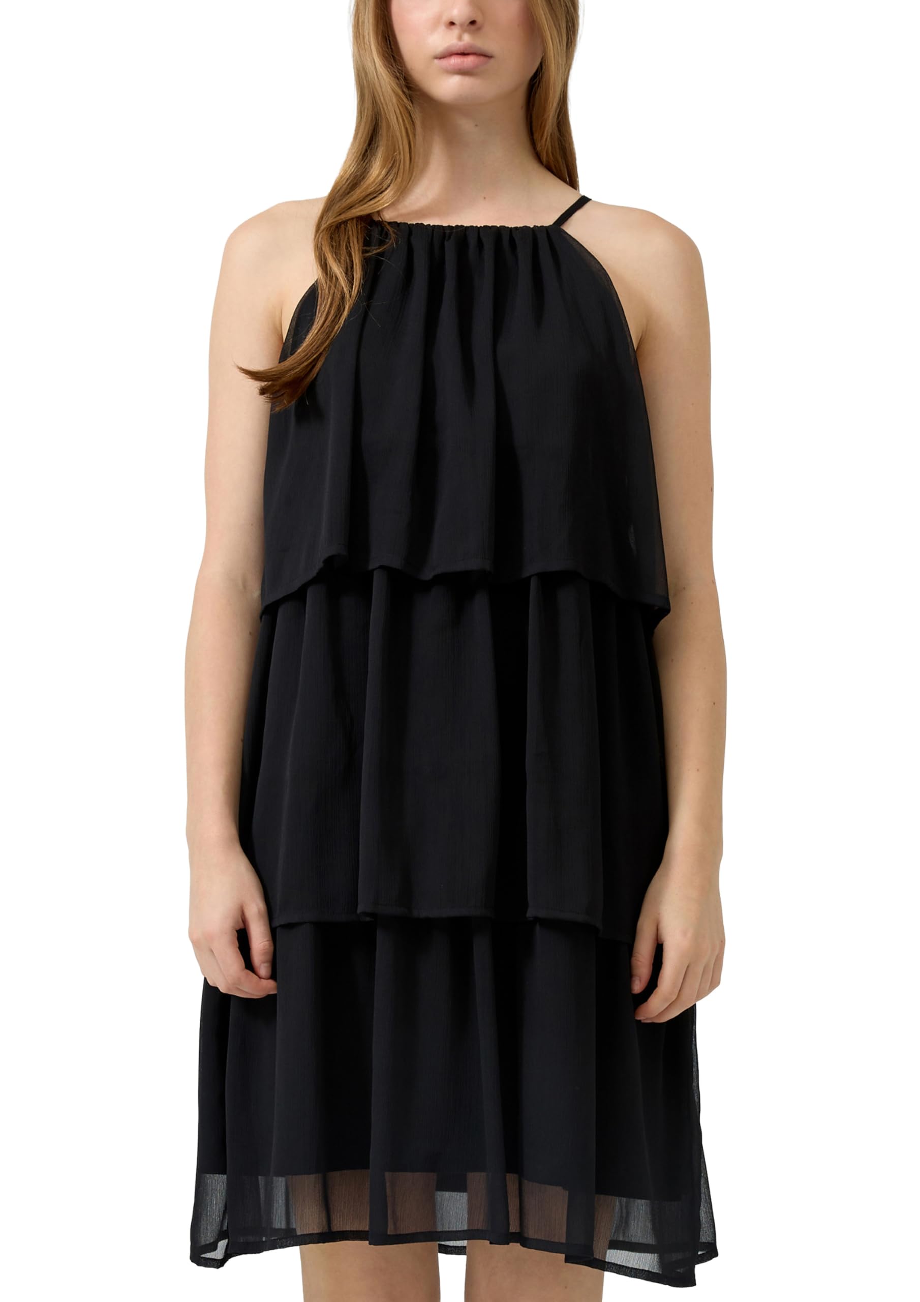 QS 2179803 Robe en Mousseline avec Volants Femme