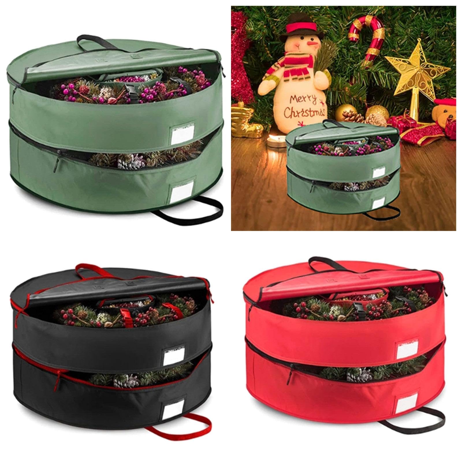 NGCG Layers Storage Bag Home Supply Gift Sorting Bags Large Capacity Organizer For Case For Wreath Wear Res Organizer Bags With Compartments For Christmas