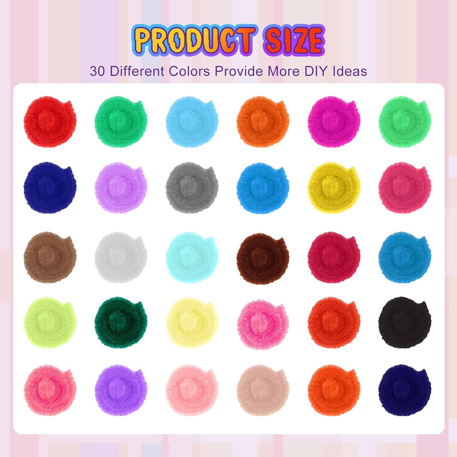 Yunsailing 3000 Pcs Pipe Cleaners Bulk Craft Supplies 6 mm x 12 Inch Chenille Stems Pipe Cleaner for DIY Arts Crafts Decorations Flowers Decor(Multicolor)