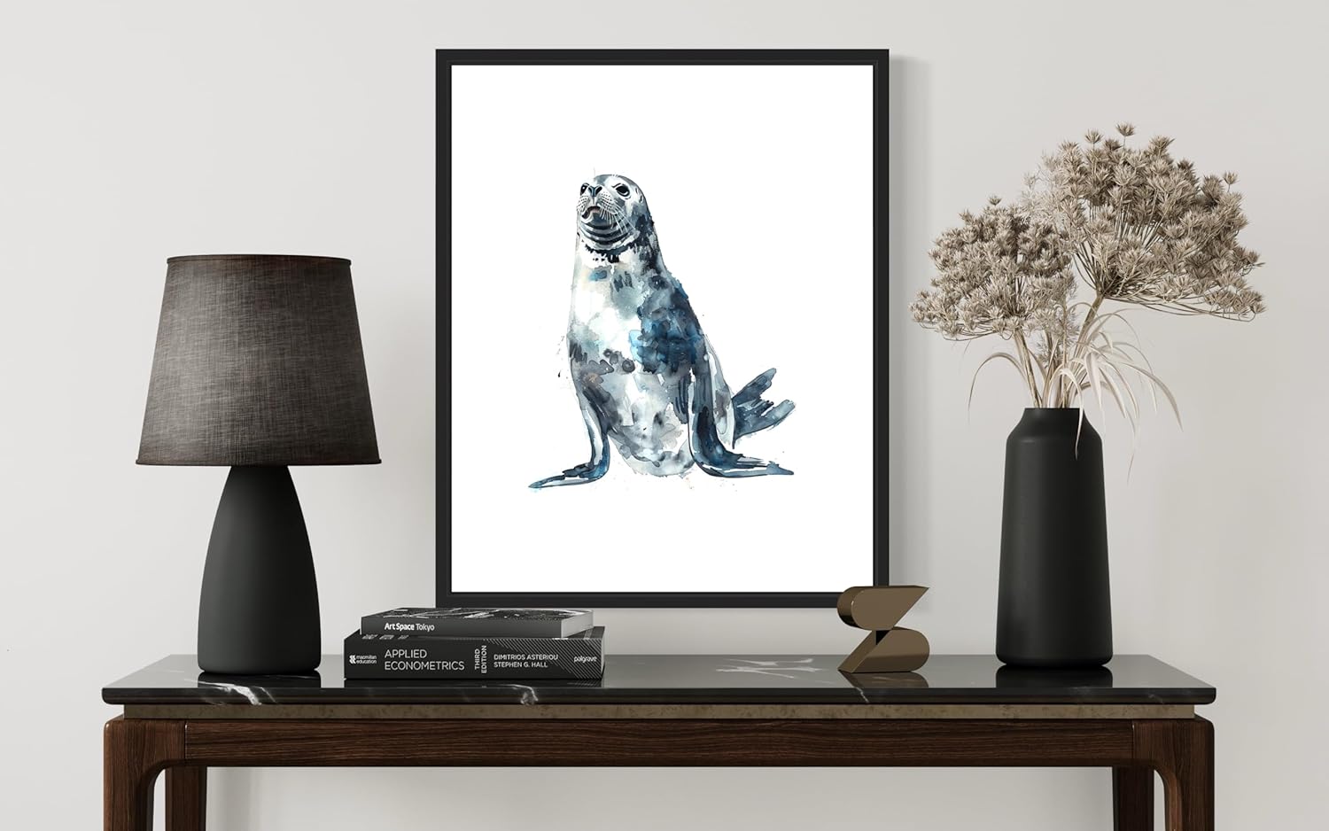 HomeArtPrint Seal Watercolor Poster Art Print Wall Art Poster Decor Nature, Wall Decor Animal Safari Theme Decor for Bedroom, Bathroom Art (Seal, 24x36 inches (Unframed))