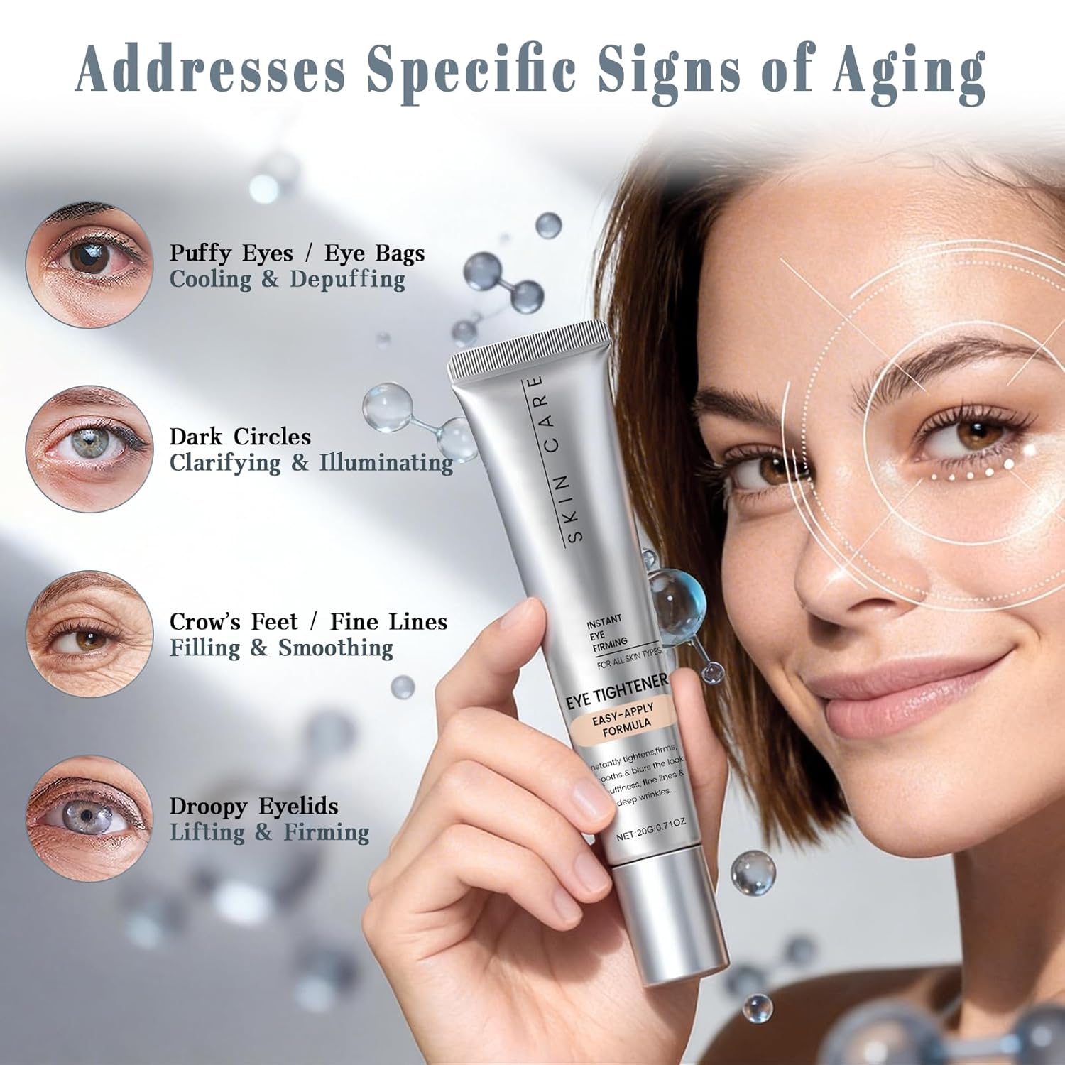 Advanced Firming & Lifting Eye Cream with Retinol – Helps Improve the Look of the Under Eye Area, Reduces the Appearance of Dark Circles, Puffiness, Eye Bags, Fine Lines & Wrinkles - Image 2