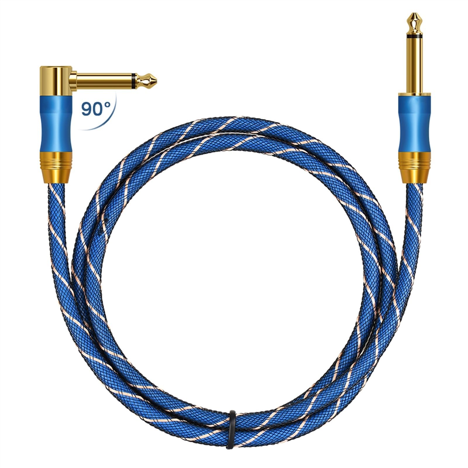 kabel audio do gitary Kątowy 6.35mm 1/4 ''kabel Audio Męski Na Męski Kabel Typu Jack Kabel Instrumentalny (Color : 5m)