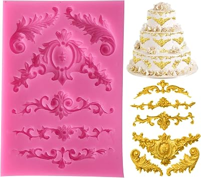 HAWORTHS Silicone Sculpted Flower Lace Mould Candy Jello 3D Cake Mould