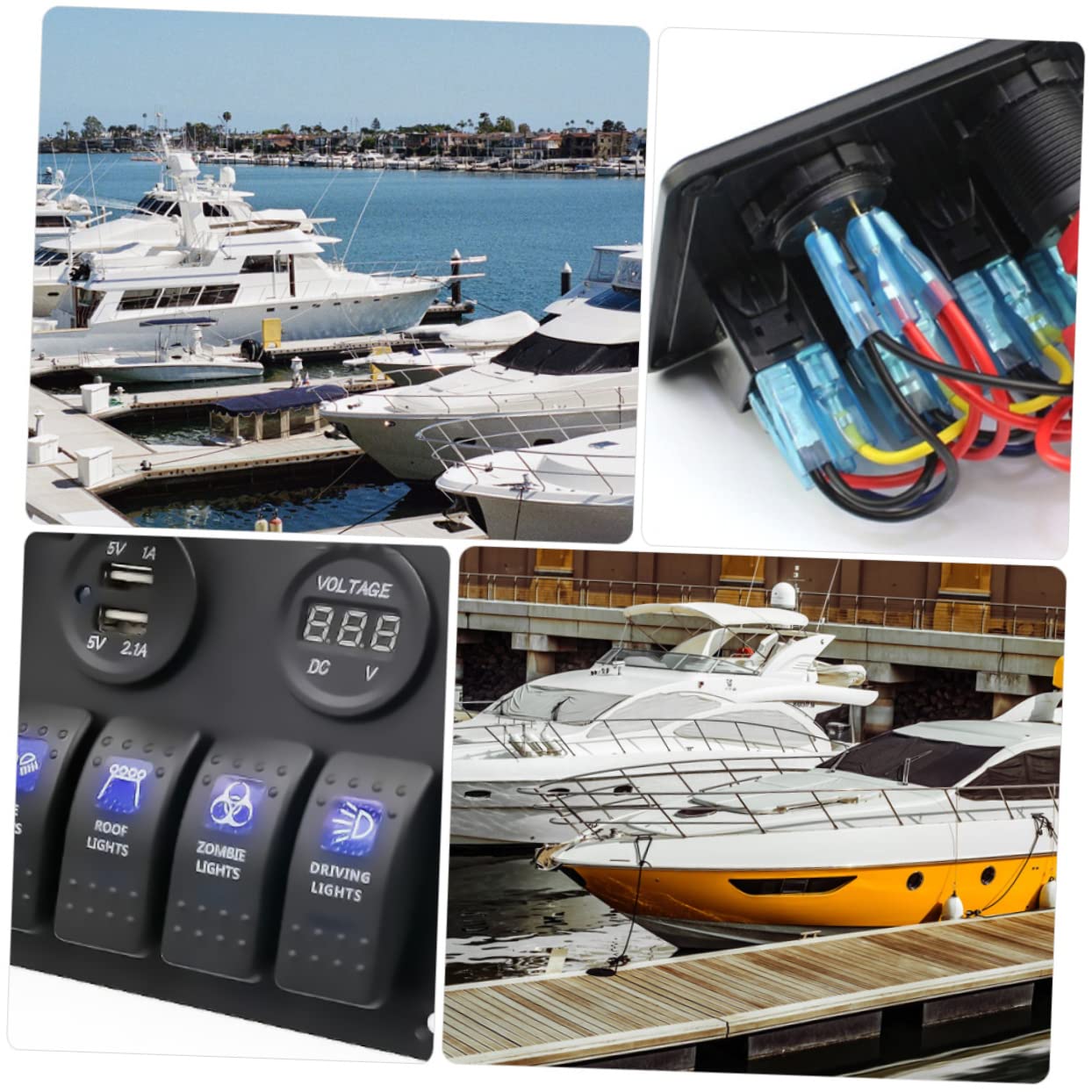 Boat Switches Rv Control Panel Car Switch Panel Combination Modification Plate for Long Use